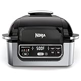 Ninja AG301 Foodi 5-in-1 Indoor Electric Grill with Air Fry, Roast, Bake & Dehydrate - Programmable,...